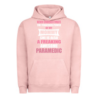 Pigment Salmon never underestimate mommy paramedic Urban Hoodie - artisFamous