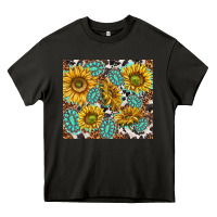 Asphalt turquoise sunflowers with gemstones Heavy Core Tee - TumblerDesignByShophia