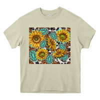 Mossy turquoise sunflowers with gemstones Heavy Core Tee - TumblerDesignByShophia