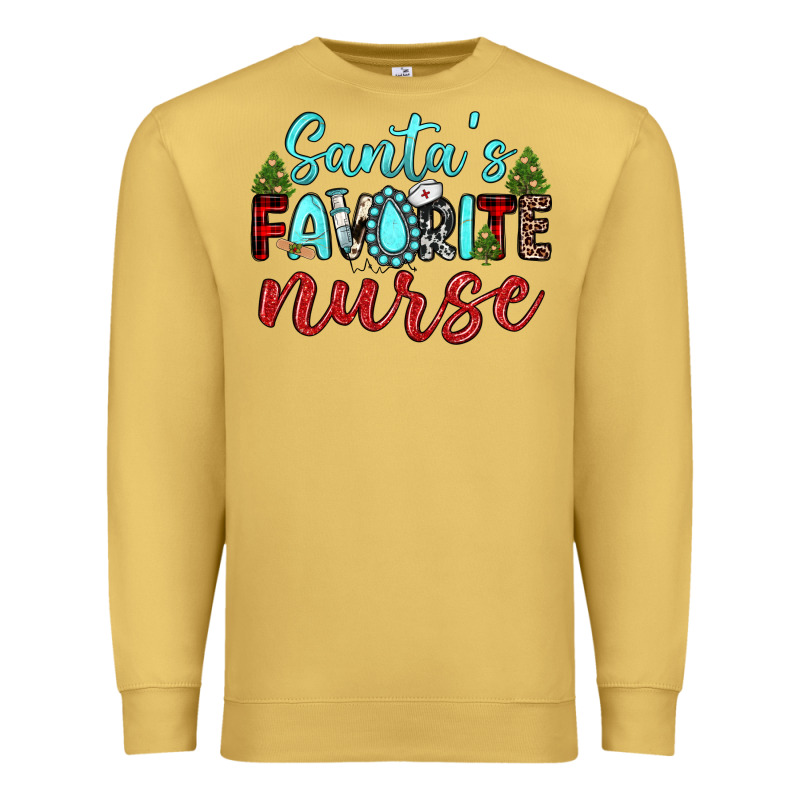 Santa S Favorite Nurse Premium Sweatshirt by JahusDesignShop | Teevron