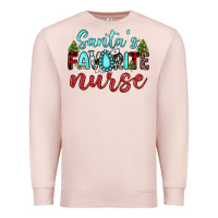Pale Pink santa s favorite nurse Premium Sweatshirt - JahusDesignShop