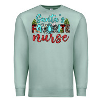 Seafoam santa s favorite nurse Premium Sweatshirt - JahusDesignShop