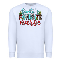 White santa s favorite nurse Premium Sweatshirt - JahusDesignShop