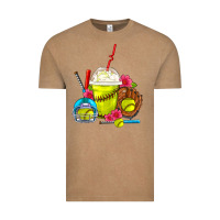 Vintage Coffee Softball Frappe Coffee Vintage Tee - FaDigitalArtStudio