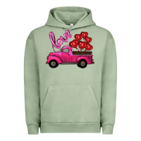 Pigment Oil Green valentines day turck with balloons Urban Hoodie - RanaPortraitStore
