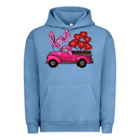 Pigment Pebble Blue valentines day turck with balloons Urban Hoodie - RanaPortraitStore