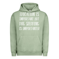 Pigment Oil Green dog sledding is importanter Urban Hoodie - artisFamous