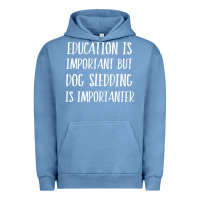 Pigment Pebble Blue dog sledding is importanter Urban Hoodie - artisFamous