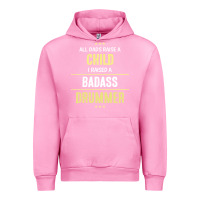 Fuchsia Pink i raised a badass drummer Urban Hoodie - artisFamous