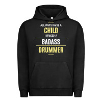 Pigment Black i raised a badass drummer Urban Hoodie - artisFamous