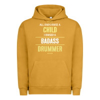 Pigment Peanut Butter i raised a badass drummer Urban Hoodie - artisFamous