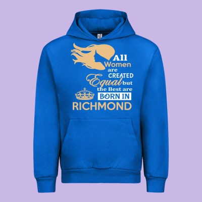 Women Are Born In Richmond Urban Hoodie Designed By Artisfamous