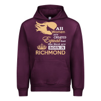 Mauve Wine women are born in richmond Urban Hoodie - artisFamous