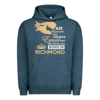 Pigment Midnight Navy women are born in richmond Urban Hoodie - artisFamous