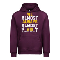 Mauve Wine vikings we almost always almost win   funny sports Urban Hoodie - artisFamous