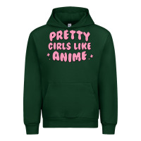 Forest Green Pretty Girls Like Anime Urban Hoodie - artisFamous