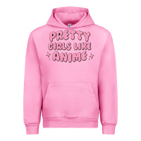 Fuchsia Pink Pretty Girls Like Anime Urban Hoodie - artisFamous