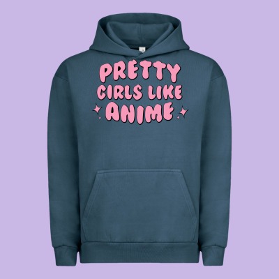Pretty Girls Like Anime Urban Hoodie Designed By Artisfamous