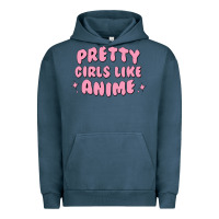 Pigment Midnight Navy Pretty Girls Like Anime Urban Hoodie - artisFamous