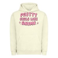 Pigment Pistachio Pretty Girls Like Anime Urban Hoodie - artisFamous