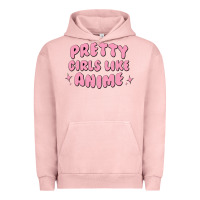Pigment Salmon Pretty Girls Like Anime Urban Hoodie - artisFamous