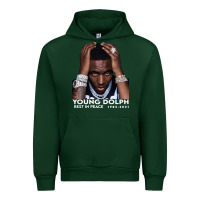 Forest Green Rest in Peace Young Dolph Urban Hoodie - artisFamous
