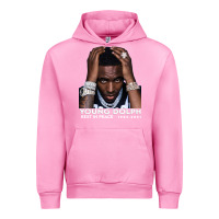 Fuchsia Pink Rest in Peace Young Dolph Urban Hoodie - artisFamous