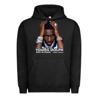 Pigment Black Rest in Peace Young Dolph Urban Hoodie - artisFamous