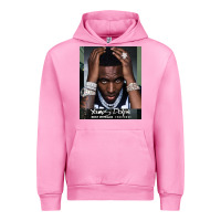 Fuchsia Pink Rest in Peace Young Dolph Urban Hoodie - artisFamous