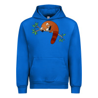 Cobalt red panda sleeping Urban Hoodie - artisFamous
