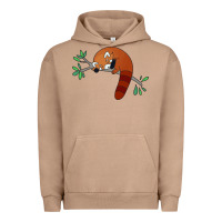 Pigment Burro red panda sleeping Urban Hoodie - artisFamous