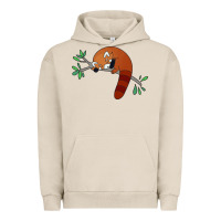 Pigment French Oak red panda sleeping Urban Hoodie - artisFamous