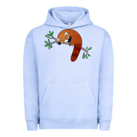 Pigment Grape Ice red panda sleeping Urban Hoodie - artisFamous