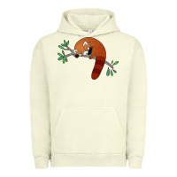Pigment Pistachio red panda sleeping Urban Hoodie - artisFamous