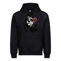 Black sugar skull lady Urban Hoodie - artisFamous