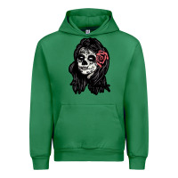 Emerald sugar skull lady Urban Hoodie - artisFamous