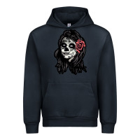 Navy sugar skull lady Urban Hoodie - artisFamous