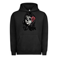 Pigment Black sugar skull lady Urban Hoodie - artisFamous