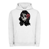 Pigment Lunar Rock sugar skull lady Urban Hoodie - artisFamous