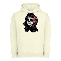 Pigment Pistachio sugar skull lady Urban Hoodie - artisFamous