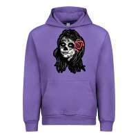 Tulip sugar skull lady Urban Hoodie - artisFamous