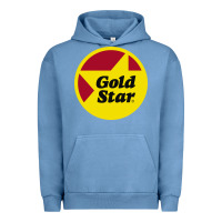 Pigment Pebble Blue Gold Star Chili Resto Urban Hoodie - artisFamous