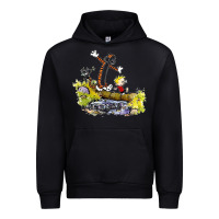Black calvin and hobbes bill watterson Urban Hoodie - artisFamous