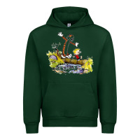 Forest Green calvin and hobbes bill watterson Urban Hoodie - artisFamous