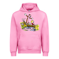 Fuchsia Pink calvin and hobbes bill watterson Urban Hoodie - artisFamous
