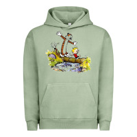Pigment Oil Green calvin and hobbes bill watterson Urban Hoodie - artisFamous