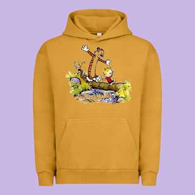Calvin And Hobbes Bill Watterson Urban Hoodie Designed By Artisfamous