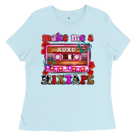 Baby Blue make me a mixtape olivia Ladies Tee - OliviaCreatesArt