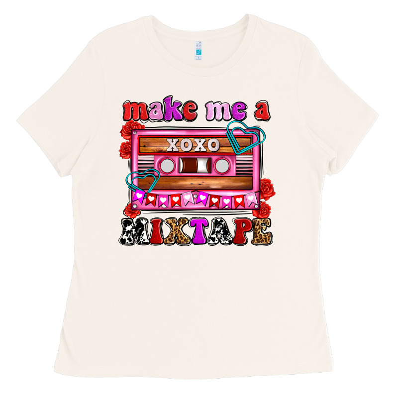 Make Me A Mixtape Olivia Ladies Tee by OliviaCreatesArt | Teevron