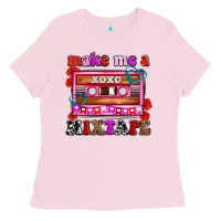 Bubblegum Pink make me a mixtape olivia Ladies Tee - OliviaCreatesArt
